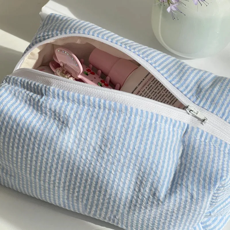 Simple Sreiped Color Block Make Up Bag DPB0105