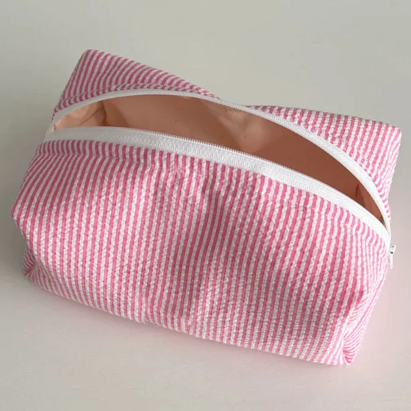 Simple Sreiped Color Block Make Up Bag DPB0105