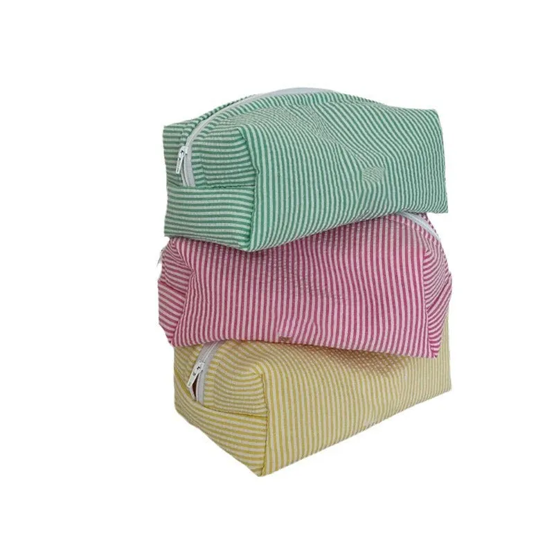 Simple Sreiped Color Block Make Up Bag DPB0105