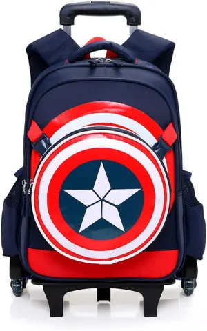 Six Wheels Trolley Suitcase School Bags For Boys Girls Oxford Vacation Rolling Backpack Kids Traveling Luggage