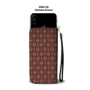 Skull Pattern 2 Wallet Phone Case w/ RFID Blocker