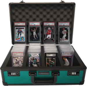 SLAB ARMOR FUSION 160  4 Row Psa Graded Card Storage Box Graded Card Case Psa Slab Case for Baseball Card Cases for Sports Cards Storage (GREEN)