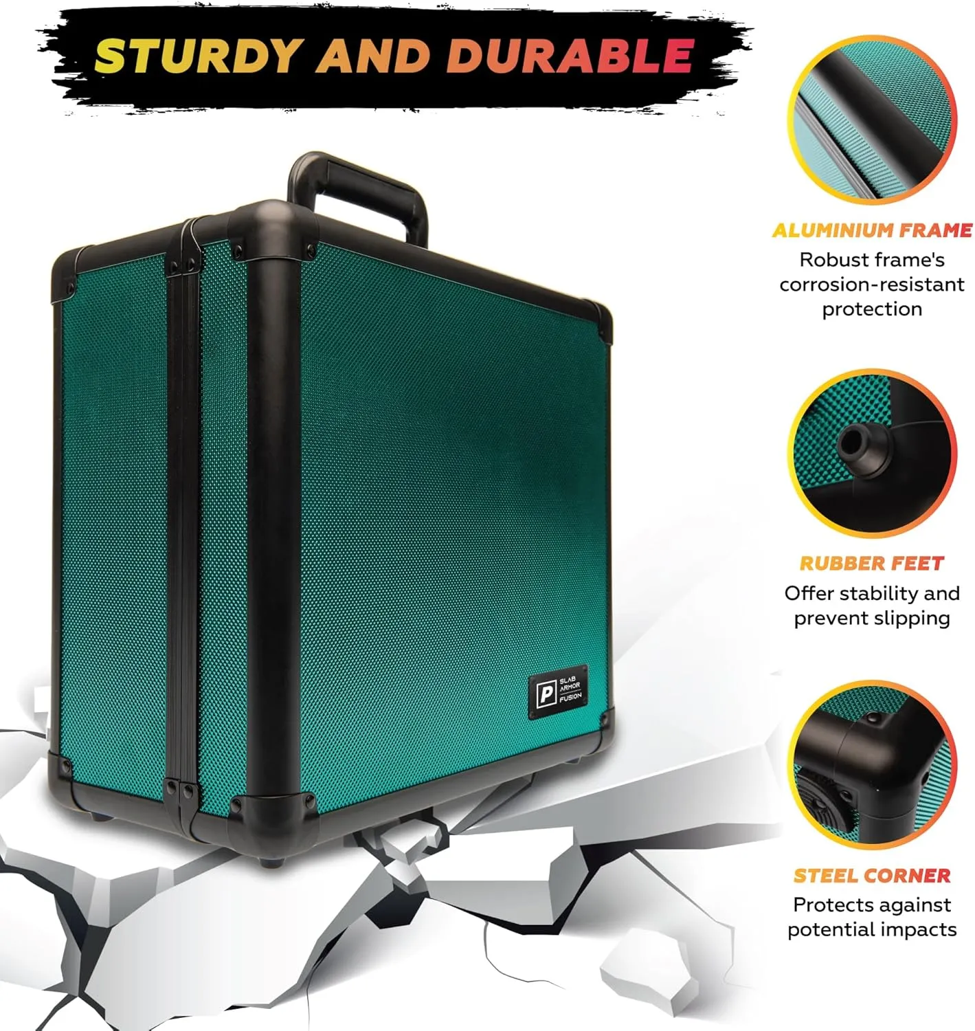 SLAB ARMOR FUSION 160  4 Row Psa Graded Card Storage Box Graded Card Case Psa Slab Case for Baseball Card Cases for Sports Cards Storage (GREEN)