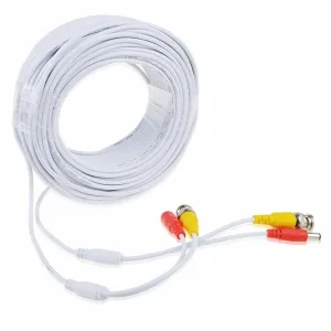 SLLEA White 150ft BNC Extension Cable Replacement for Q-See QTH8053B HD 1080P Surveillance Camera