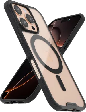 Smartish® iPhone 16 Pro Magnetic Case - Gripmunk Compatible with MagSafe [Lightweight   Protective] Slim & Thin Grip Cover with Microfiber Lining for Apple iPhone 16 Pro - Clearly Black
