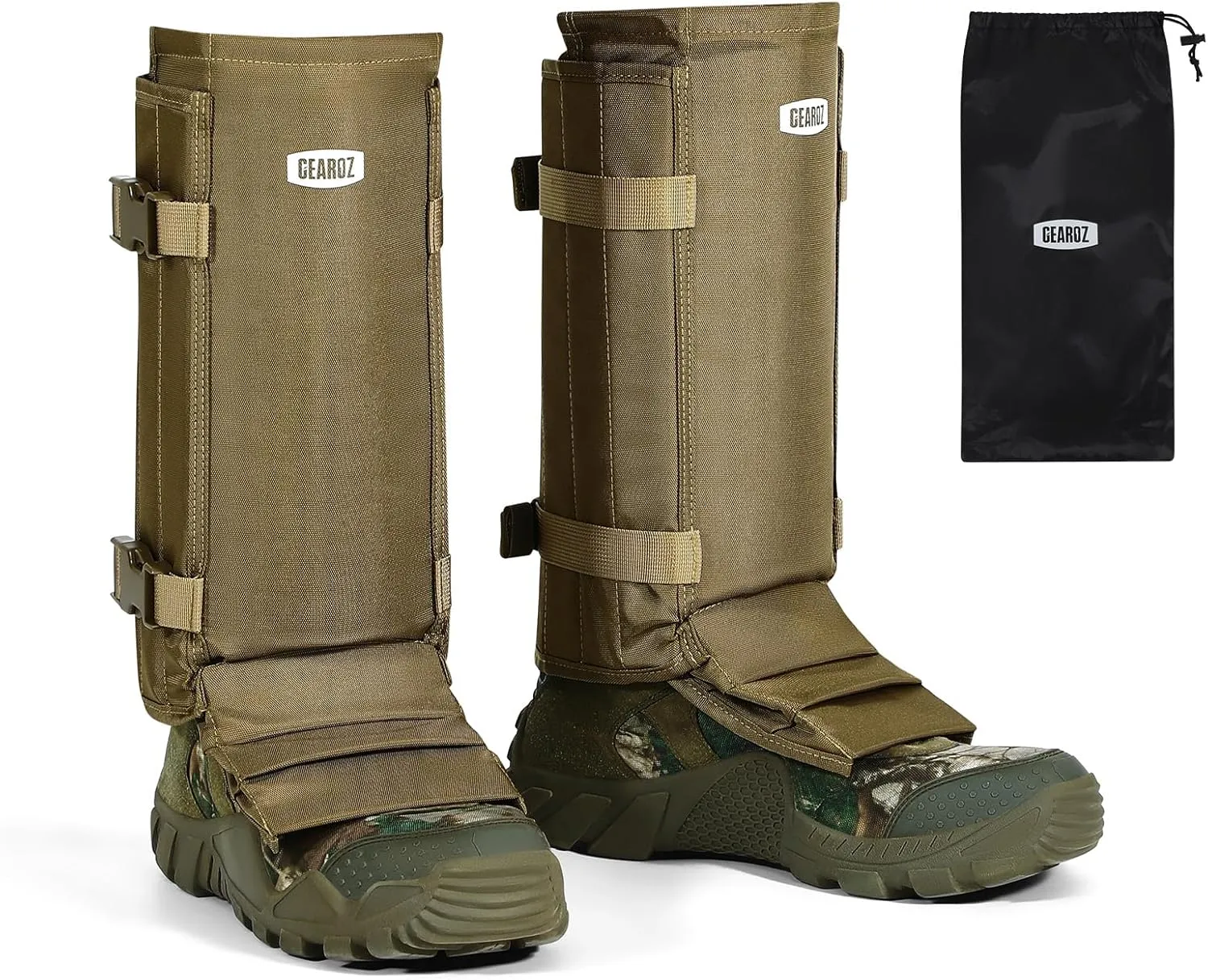 Snake Gaiters Snake Chaps, Waterproof Lower Legs Snake Guards, Snake Bite Protective Gaiters, Anti-Snake Gaiters for Men/Women, Adjustable Size for Hunting/Hiking/Farm Working
