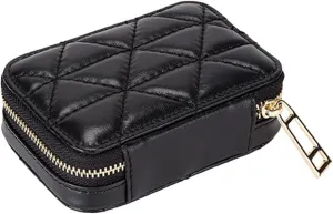 SOIMISS Small Makeup Bag Outdoor Makeup Pouch Lipstick Lip Case Cosmetic Organizer Purse with Mirror for Women