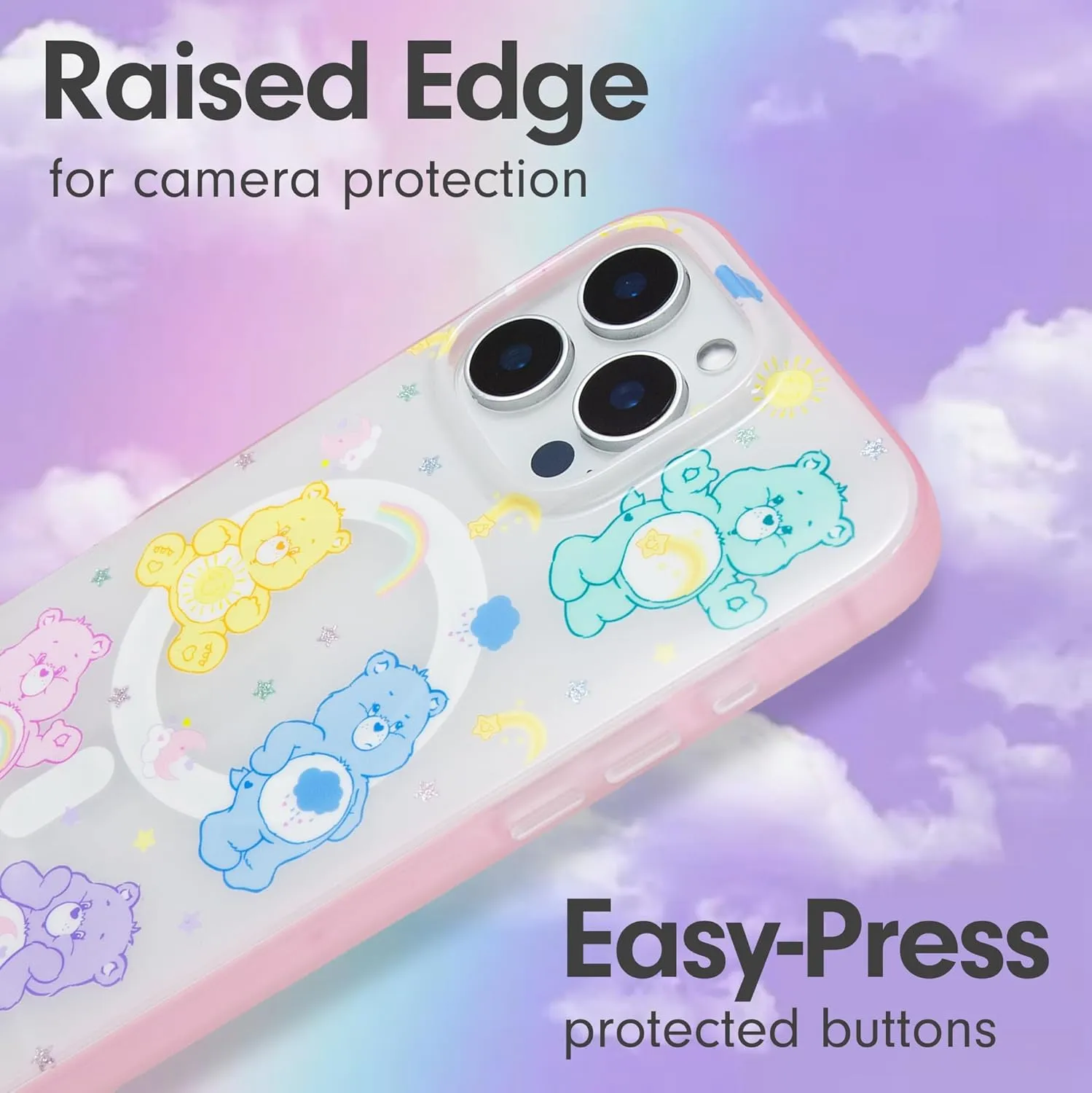Sonix Protective Cases for iPhone 15 Series | Compatible with MagSafe | 10ft Drop Tested (Care Bears Pastel, iPhone 15 Pro Max)