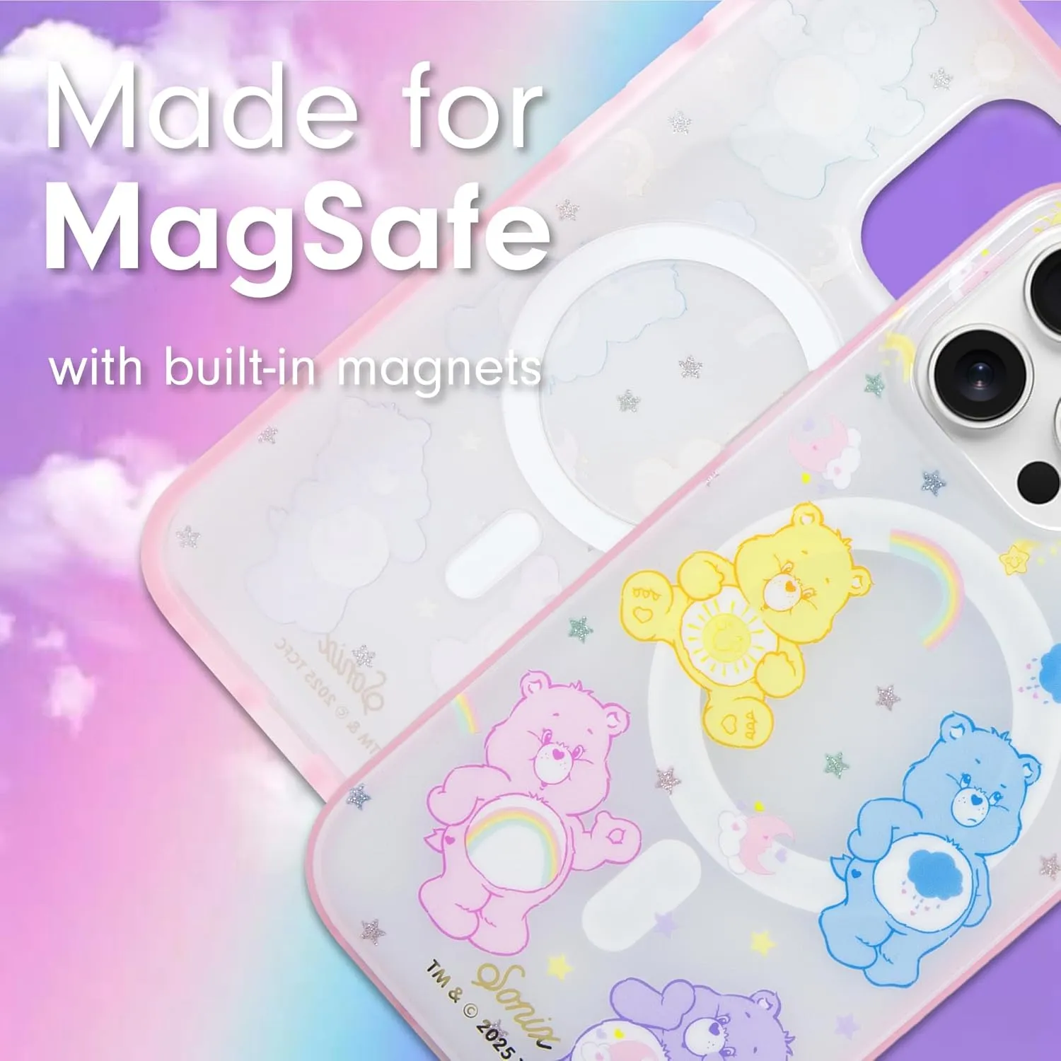 Sonix Protective Cases for iPhone 15 Series | Compatible with MagSafe | 10ft Drop Tested (Care Bears Pastel, iPhone 15 Pro Max)