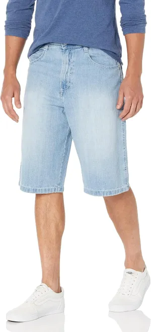 Southpole Men's Regular Fit Cross Hatch Basic Denim Shorts