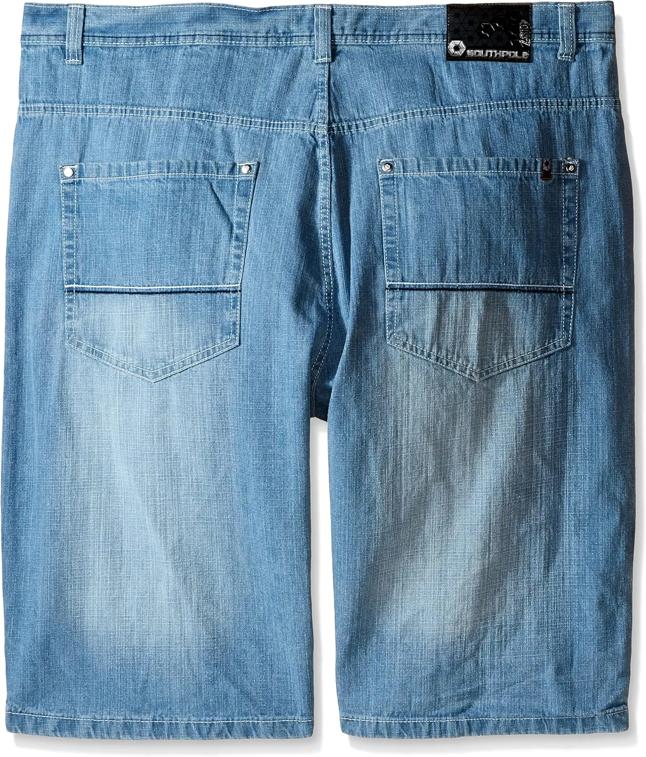 Southpole Men's Regular Fit Cross Hatch Basic Denim Shorts
