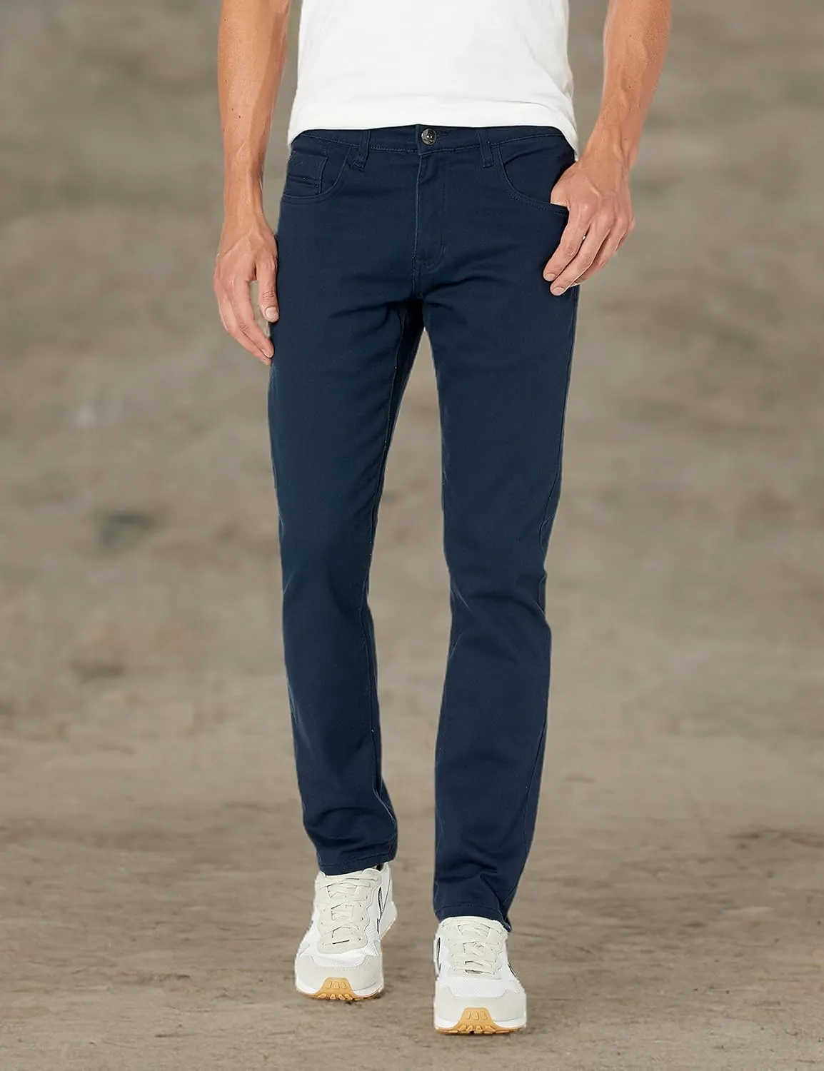 Southpole Men's Stretchable Basic Style of Color Skinny Jean Twill Pants