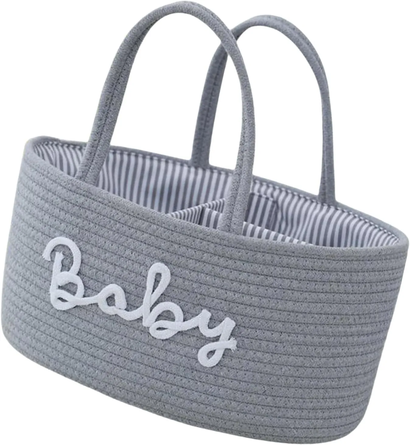 Spacious Baby Diaper Bag Wth Multiple Pockets Cotton Storage Basket Multifunction Baby Diaper Handbag Large For New Parents
