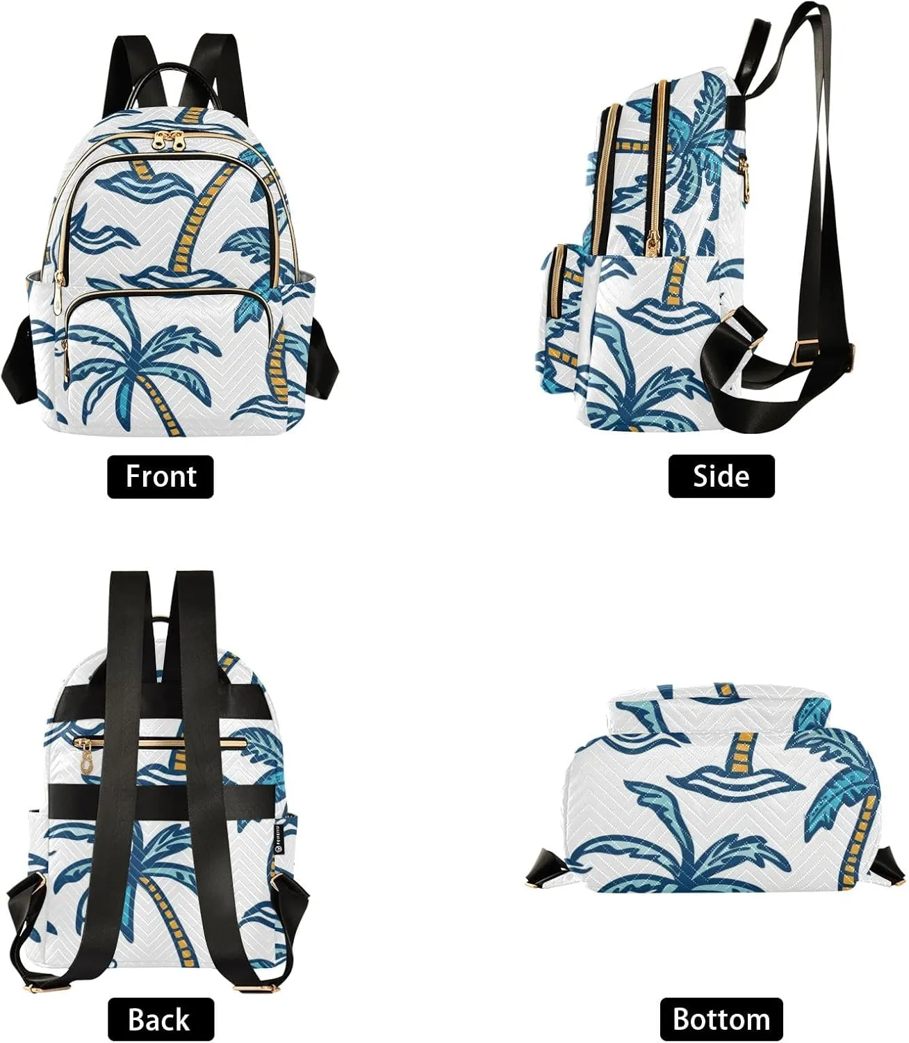 Spear and Palm Tree Fashion Backpack Purse Ladies Fashion Rucksack Travel Shoulder Bag Casual Daily Backpack Work College Bag