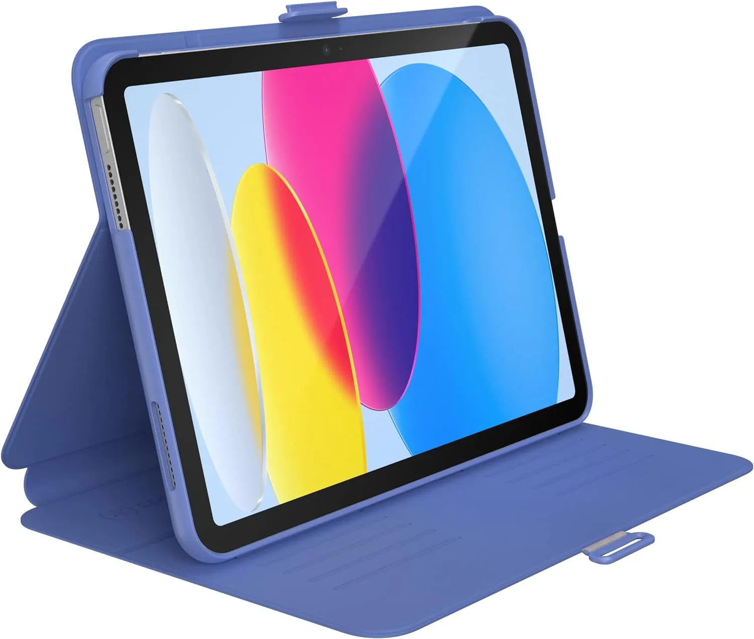 Speck Case for iPad Pro 10th Generation 10.9 Inch - Drop & Camera Protection, Slim Multi Range Stand, Apple Pencil Holder - Grounded Purple/Sweater Grey/White