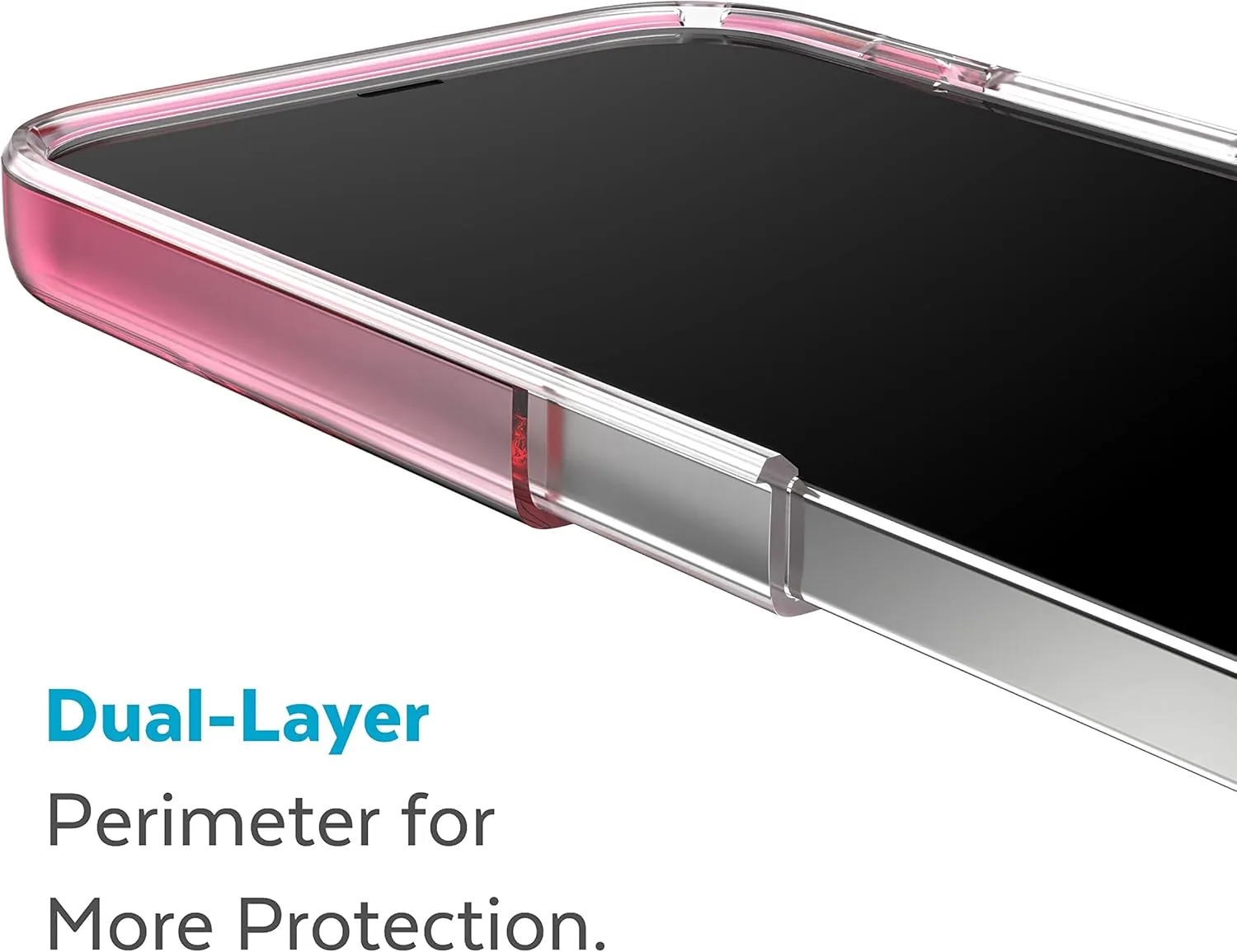 Speck Clear iPhone 14 & iPhone 13 Case - Drop Protection, Scratch Resistant Dual Layer Slim Phone Case for 6.1" iPhones - Anti-Yellowing & Anti-Fade Case - Ombre Digital Pink Fade/Clear GemShell