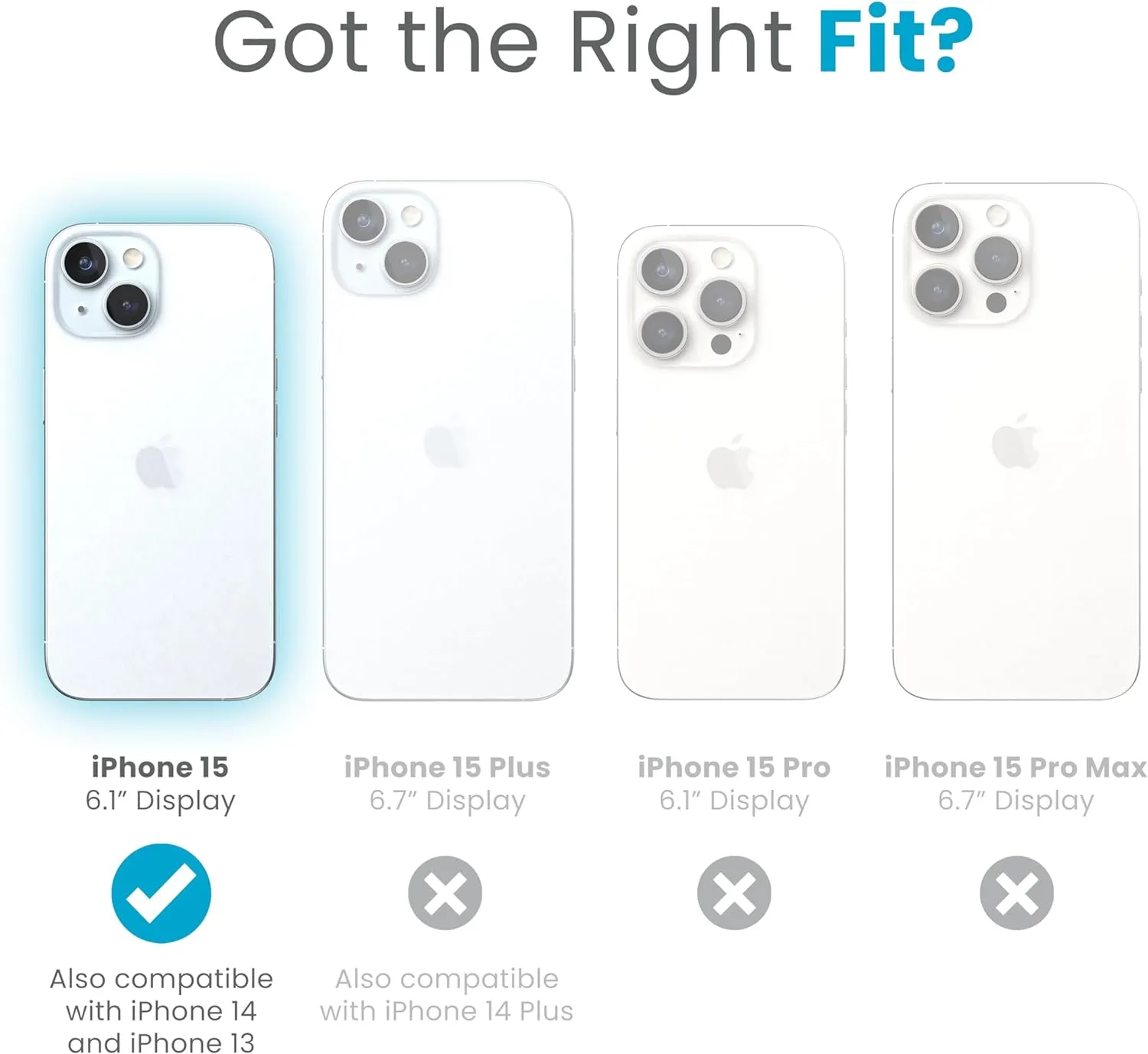 Speck Clear iPhone 15 Case - Slim, Built for MagSafe, Drop Protection Grip - for iPhone 15, iPhone 14 & iPhone 13 - Scratch Resistant, Anti-Yellowing, 6.1 Inch Phone Case - GemShell Grip Clear