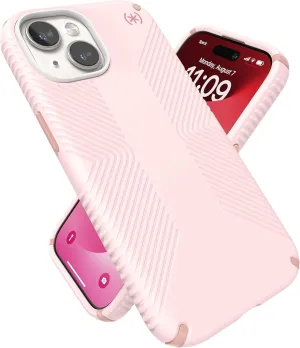 Speck iPhone 15 Case MagSafe - iPhone 16e Case - Slim Phone Case iPhone 15-6.1 inch - Compatible with iPhone 14 and 13 Case MagSafe - Presidio2 Grip Nimbus Pink/Dahlia Pink