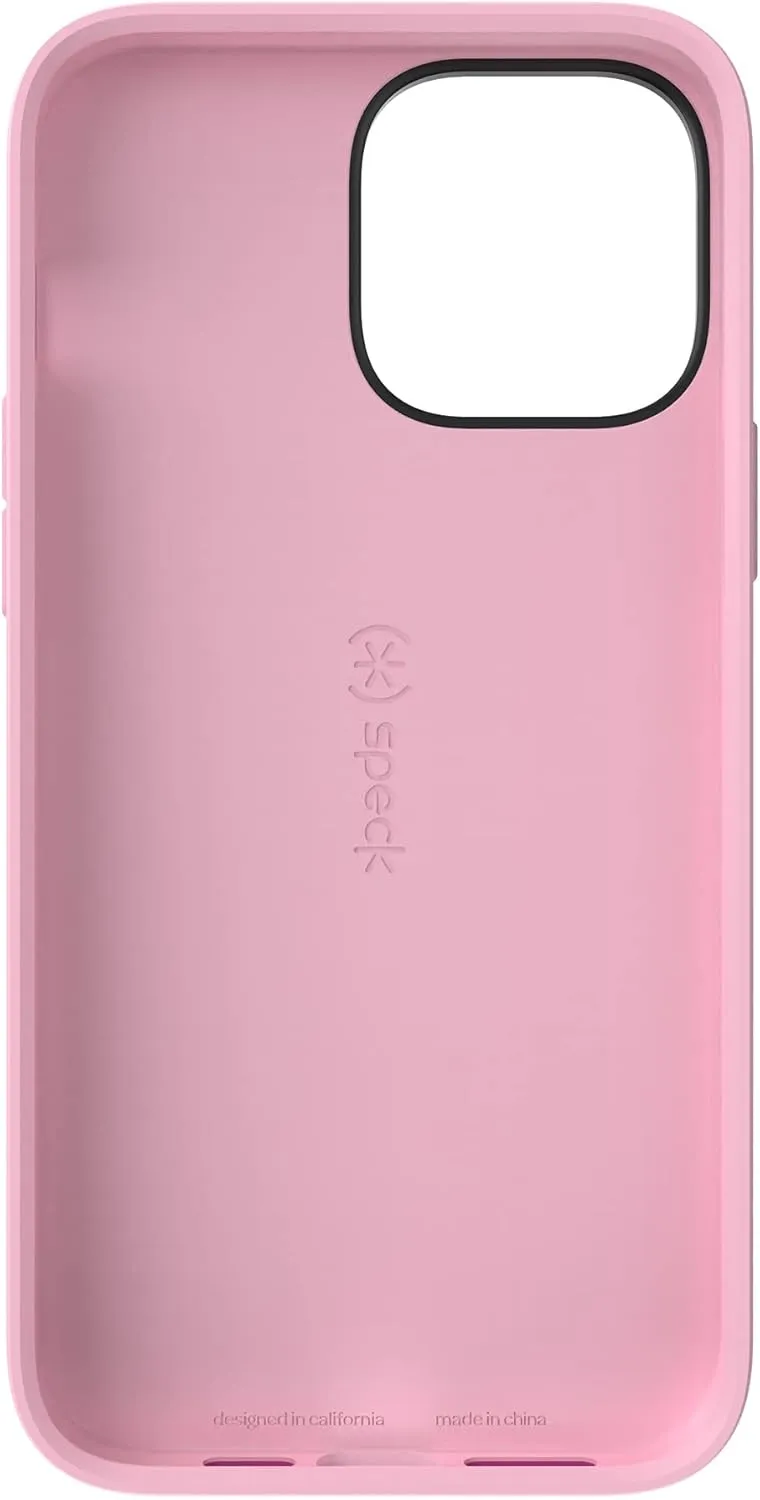 Speck MagSafe Case for iPhone 13 Pro Max - Drop & Camera Protection, Soft-Touch Secure Grip, Wireless Charging Compatible, Also Fits iPhone 12 Pro Max - Orchid Pink/Rosy Pink