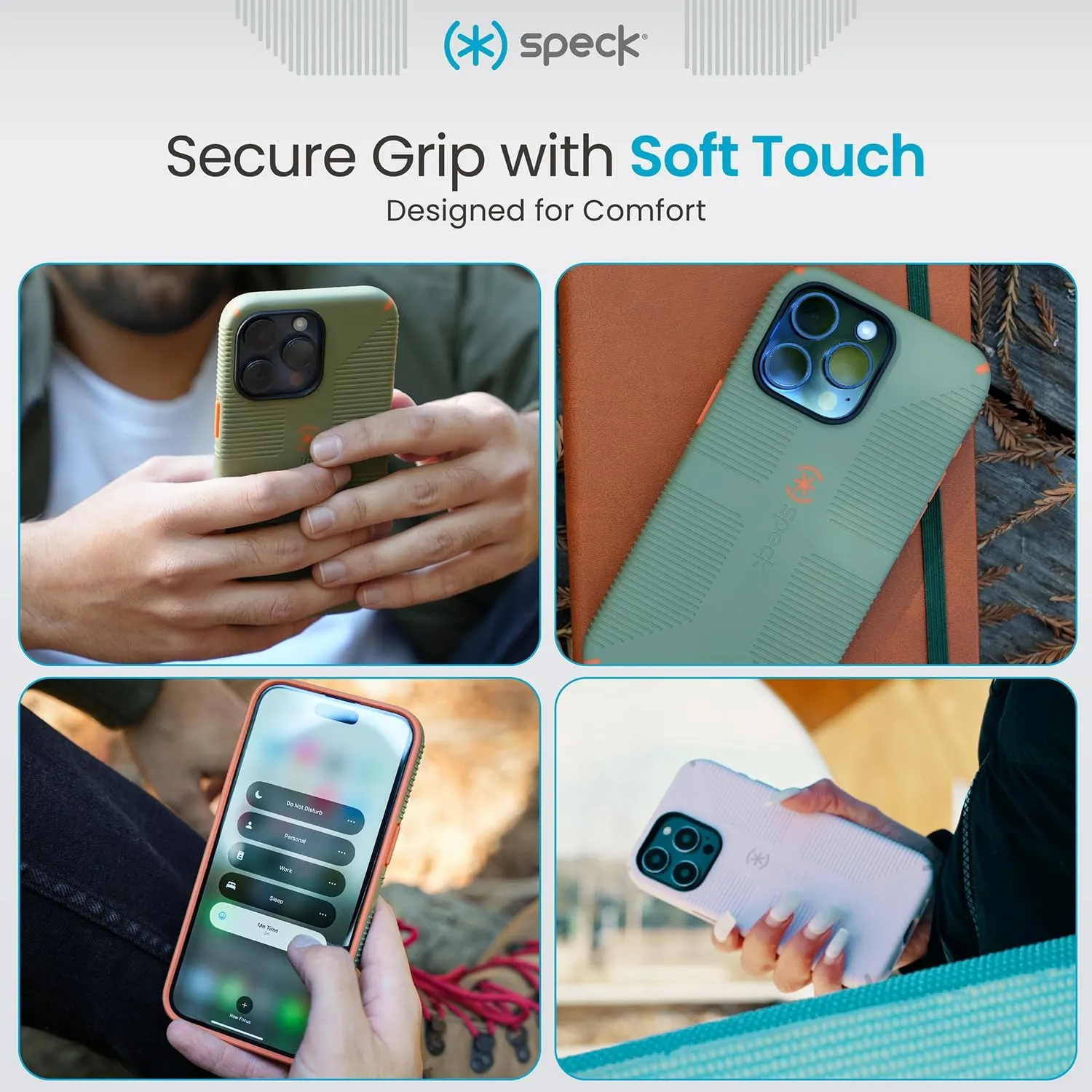 Speck MagSafe Case for iPhone 15 Pro Max - Drop & Camera Protection, Soft-Touch Secure Grip, Wireless Charging Compatible, Fits All 6.7 Inch Models Including iPhone 14 & 13 Pro Max - Grip Blue