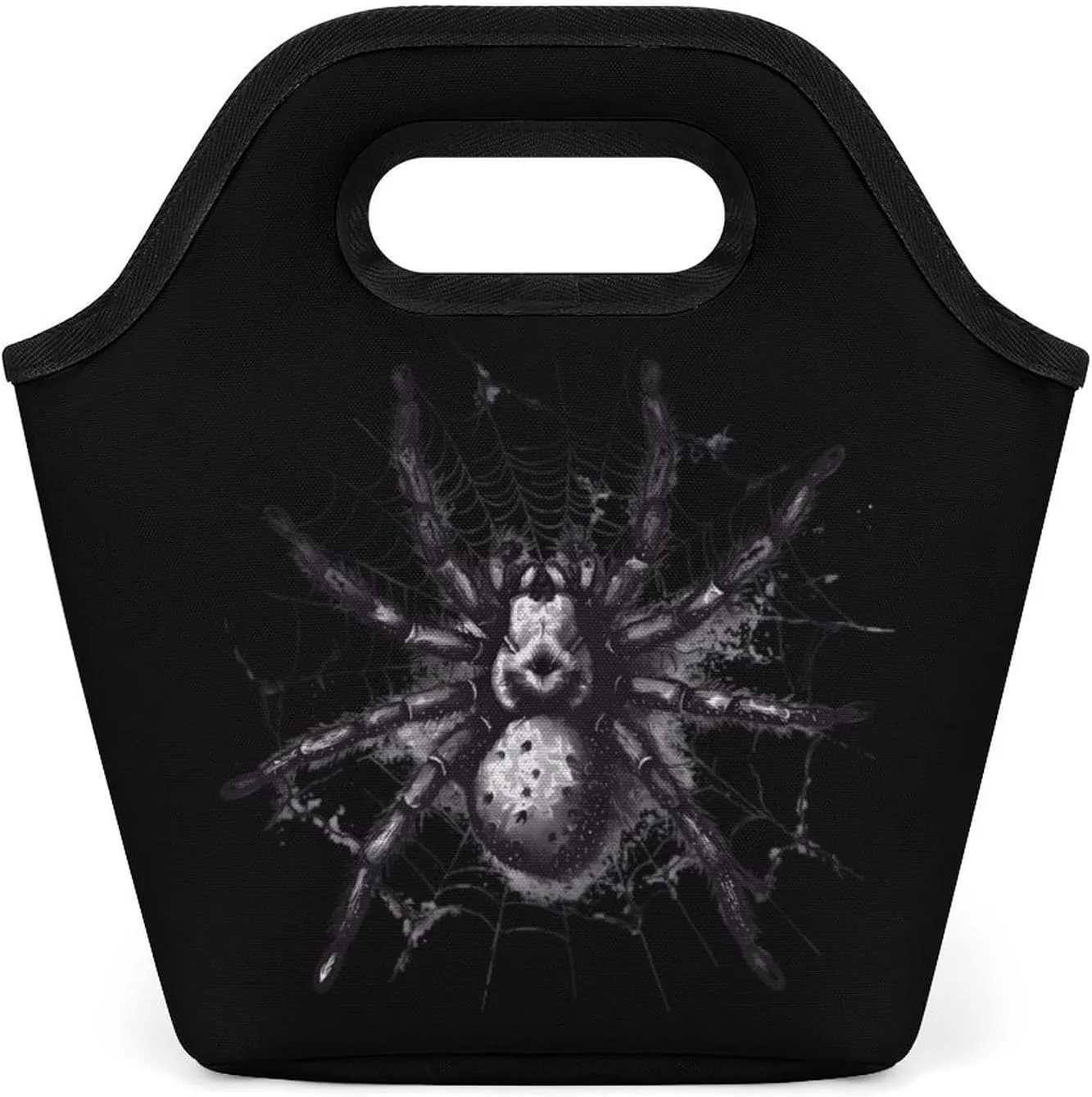 Spider Animal Motif Lunch Bag Handbag Lunchbag Dinner Handle Tote for Work Picnic