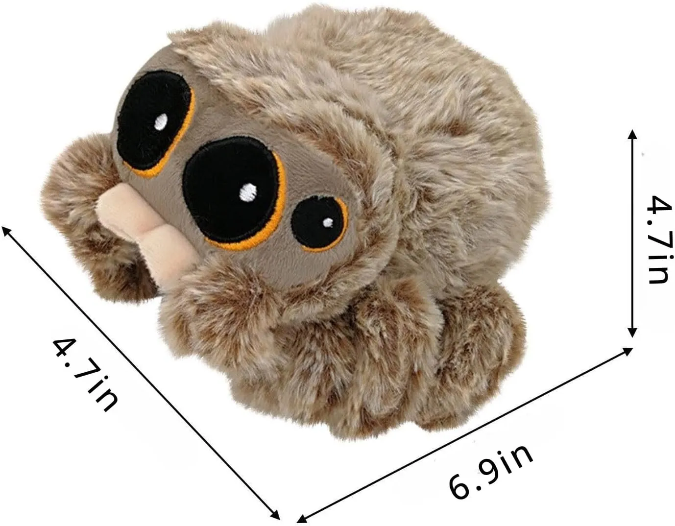 Spider Plush 6.9 inch Jumping Spider Stuffed Animal Plush Toy Soft Cute Spider Plushie Gift for Kids (3pcs)