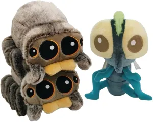 Spider Plush 6.9 inch Jumping Spider Stuffed Animal Plush Toy Soft Cute Spider Plushie Gift for Kids (3pcs)