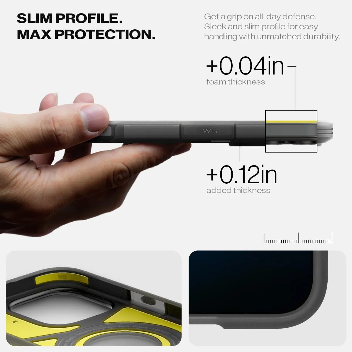 Spigen for iPhone 16 Pro Case, Tough Armor (Ai) MagFit [Compatible with Magsafe] [Kickstand] [Military-Grade Protection] - Frost Black