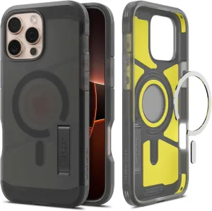 Spigen for iPhone 16 Pro Case, Tough Armor (Ai) MagFit [Compatible with Magsafe] [Kickstand] [Military-Grade Protection] - Frost Black