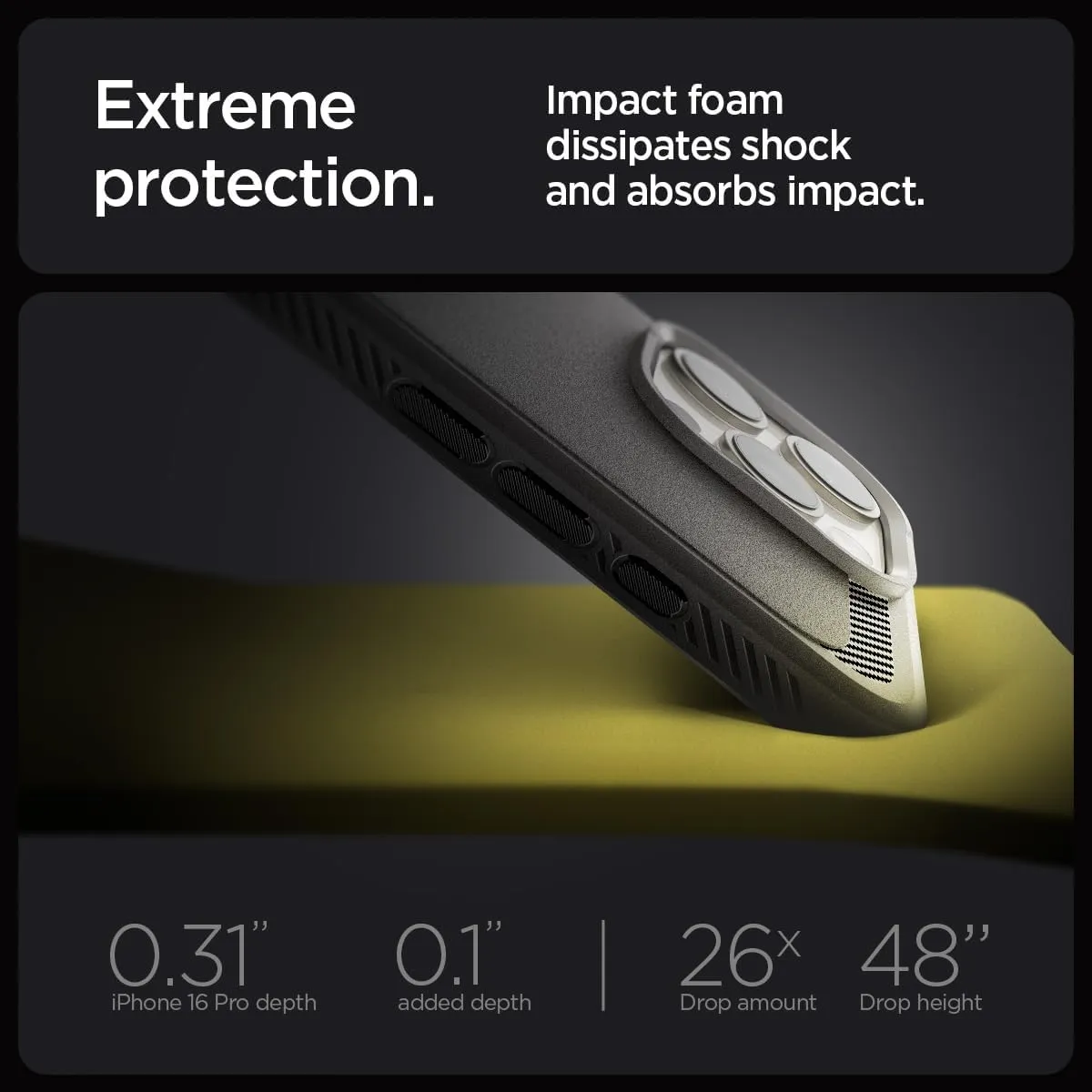 Spigen Rugged Armor MagFit Designed for iPhone 16 Pro Case [Military-Grade Protection] Compatible with MagSafe - Gray