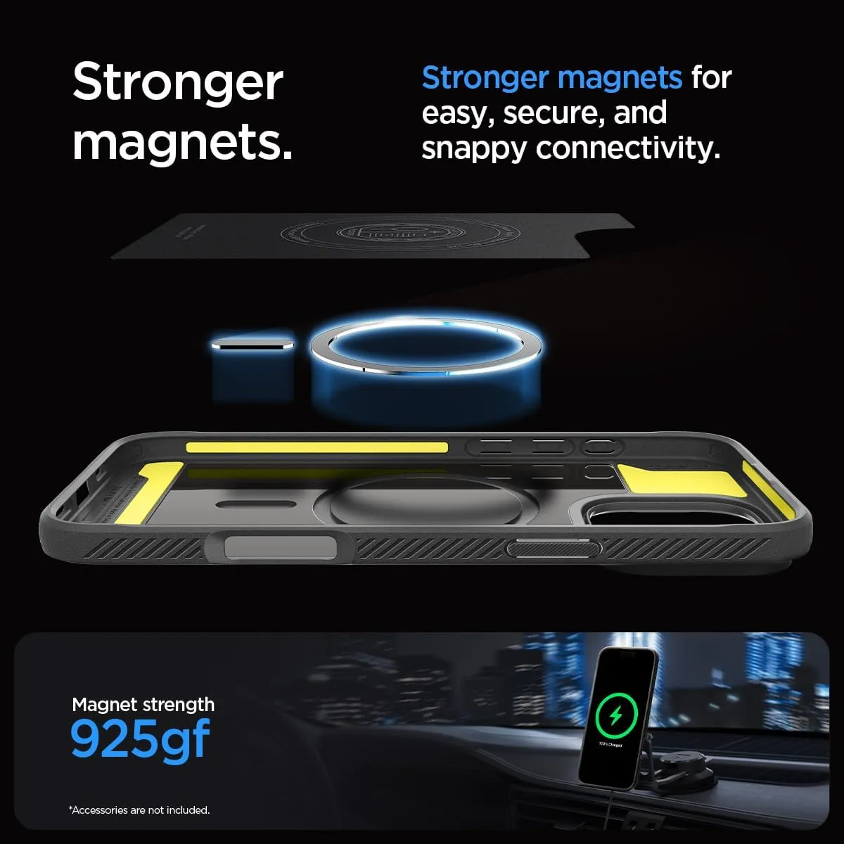 Spigen Rugged Armor MagFit Designed for iPhone 16 Pro Case [Military-Grade Protection] Compatible with MagSafe - Gray