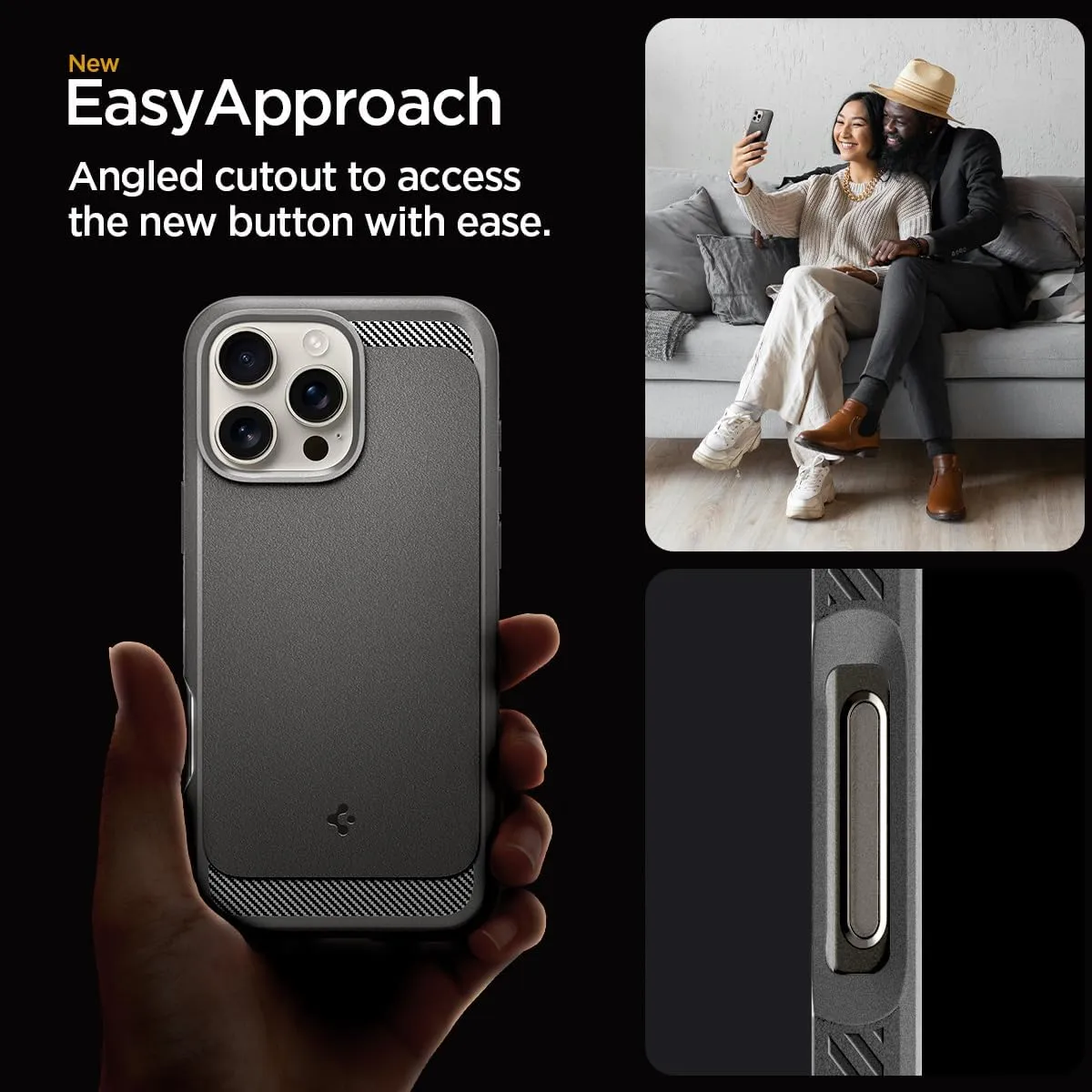 Spigen Rugged Armor MagFit Designed for iPhone 16 Pro Case [Military-Grade Protection] Compatible with MagSafe - Gray
