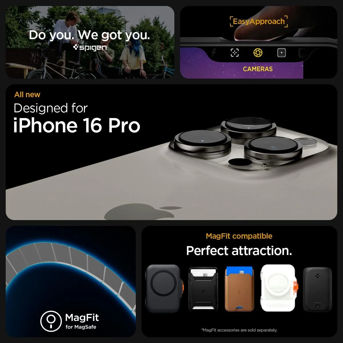 Spigen Rugged Armor MagFit Designed for iPhone 16 Pro Case [Military-Grade Protection] Compatible with MagSafe - Matte Black