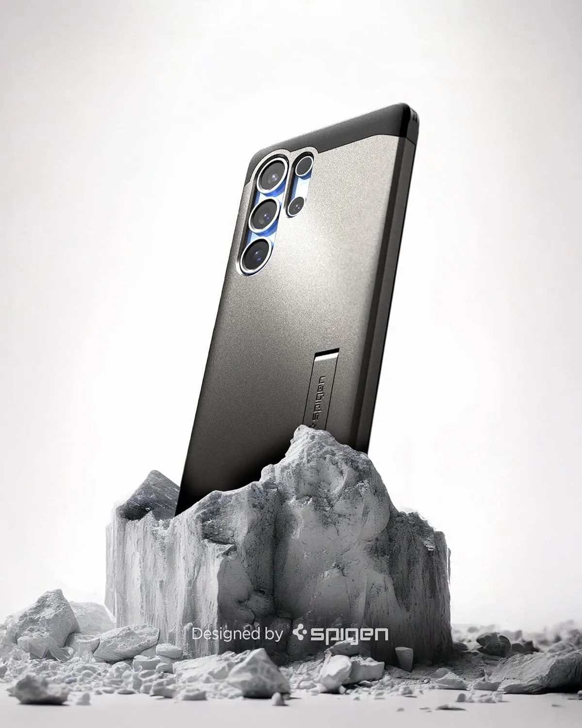Spigen Tough Armor (Ai) MagFit Designed for Galaxy S25 Ultra Case [Kickstand] [Fast Wireless Charging] (2025) - Gunmetal