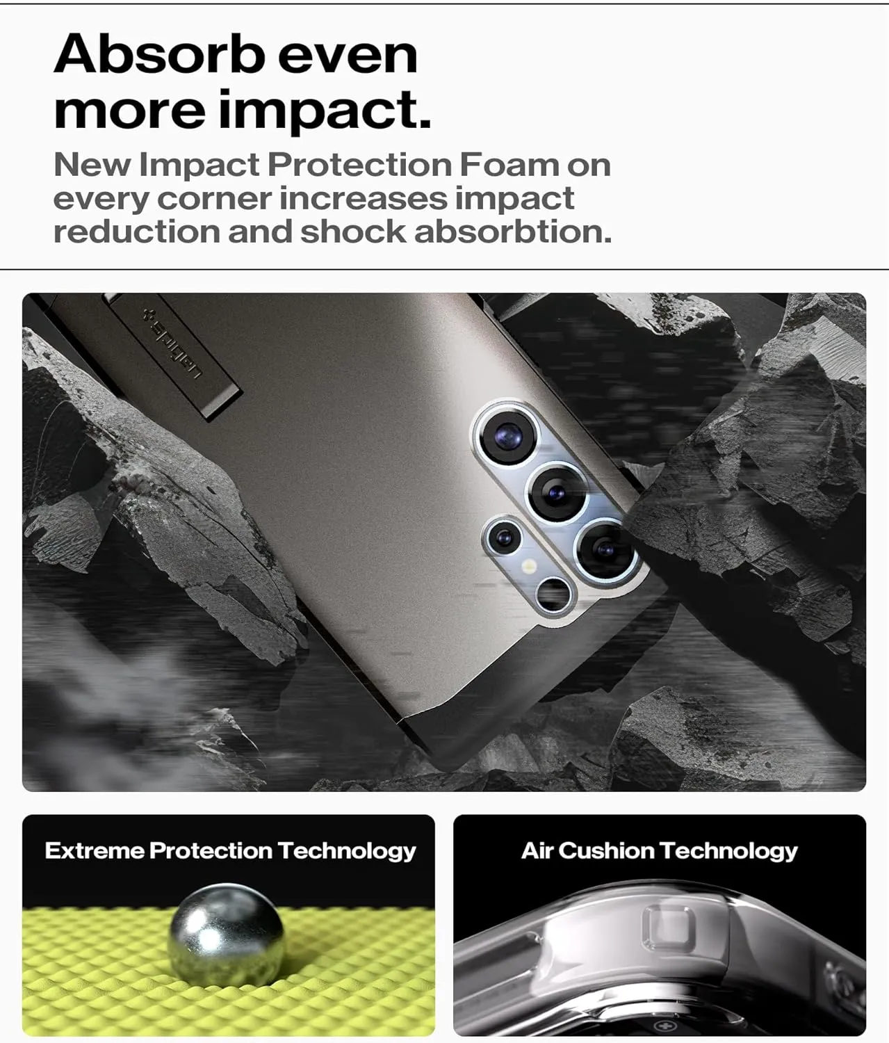 Spigen Tough Armor (Ai) MagFit Designed for Galaxy S25 Ultra Case [Kickstand] [Fast Wireless Charging] (2025) - Gunmetal