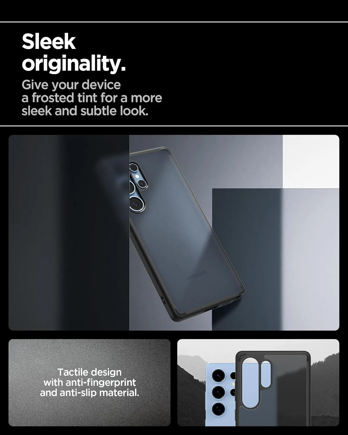 Spigen Ultra Hybrid Designed for Galaxy S25 Ultra Case (2025) [Anti-Yellowing], [Military-Grade Protection] - Frost Black