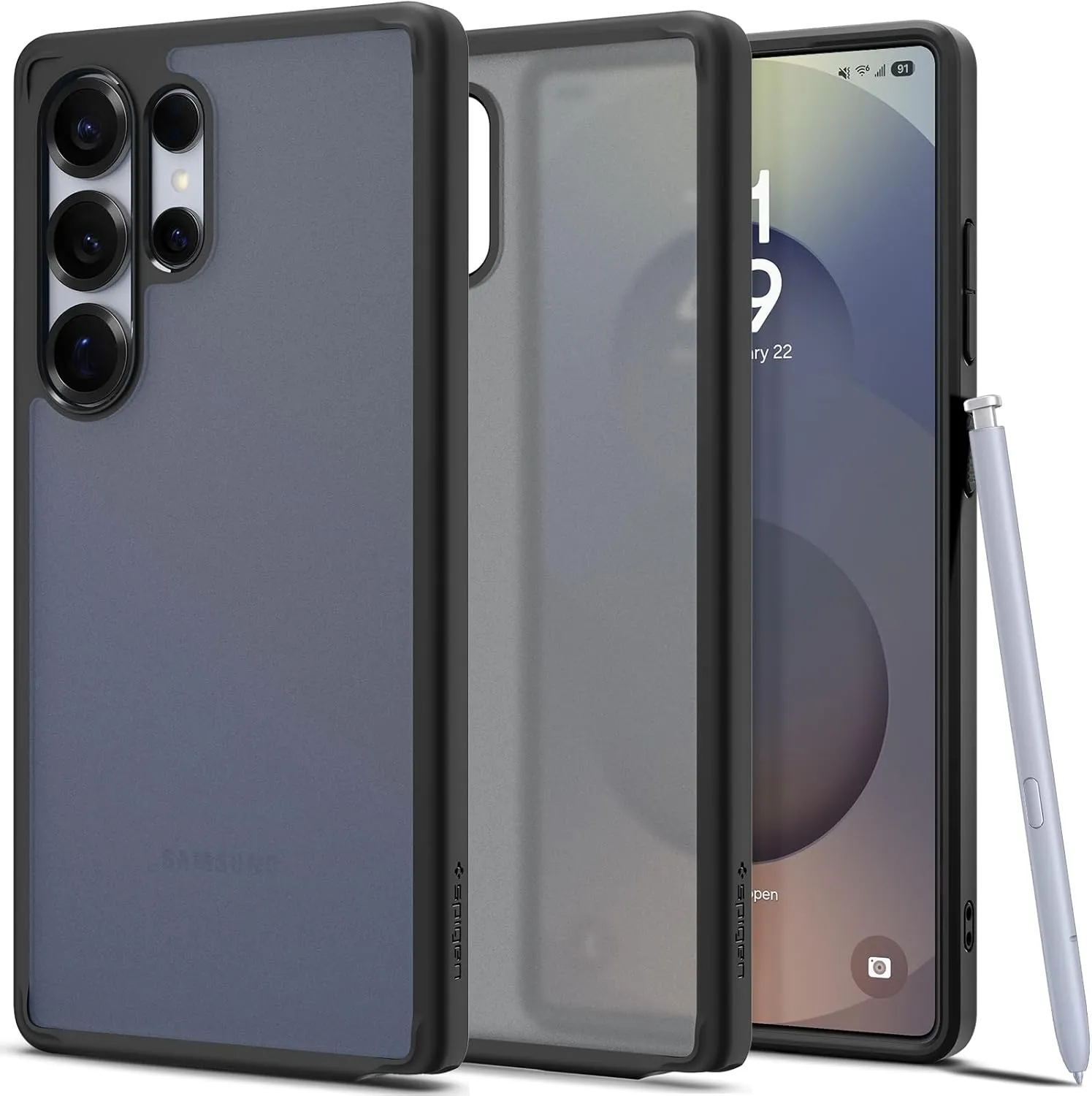 Spigen Ultra Hybrid Designed for Galaxy S25 Ultra Case (2025) [Anti-Yellowing], [Military-Grade Protection] - Frost Black
