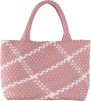 SporGenius Woven Tote Beach Bag with Small Handmade Purse, Large Summer Travel Handbags and Purses