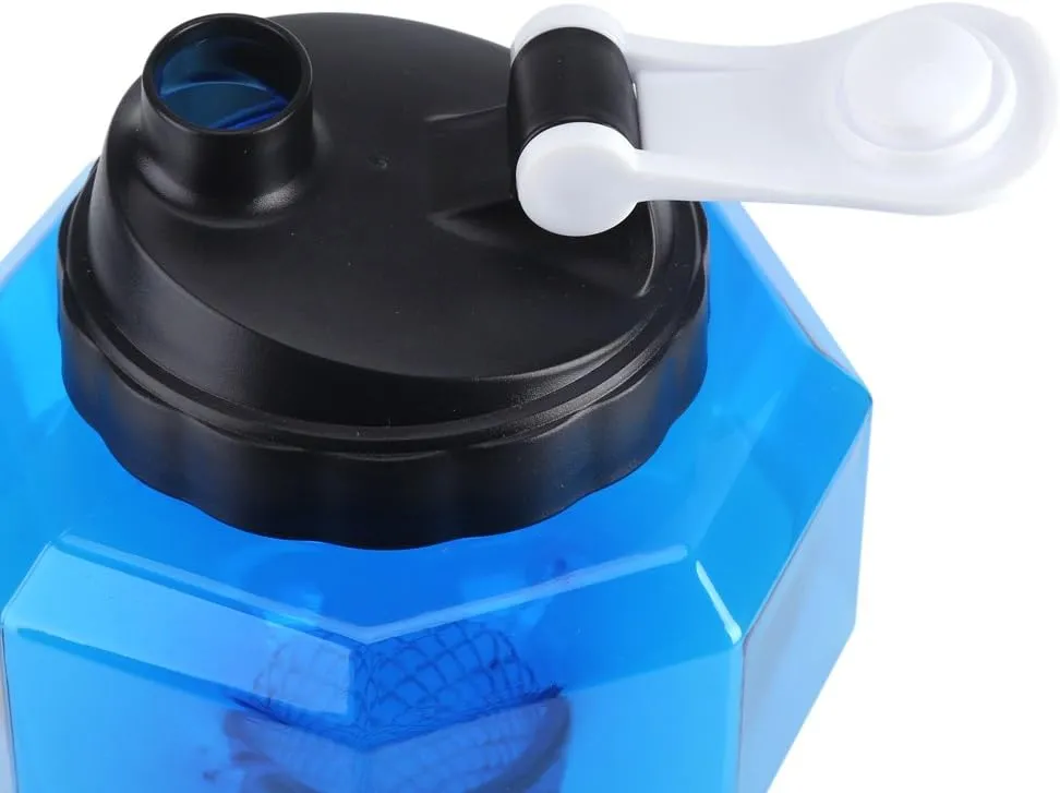 Sports Water Bottle 2.2L, Large Capacity Dumbbell Shaped Training Water Bottle Fitness Gym Training Cup, Flip Top Leak Proof lid, 5 Colors