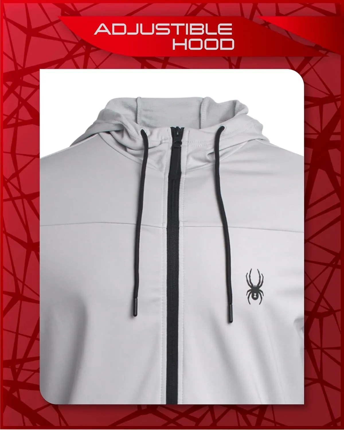 Spyder Men's Active Hoodie - Peached Super Plush Full Zip Up Hoodie Sweatshirt - Warm Outdoor Pullover Hoodies for Men (S-XL)