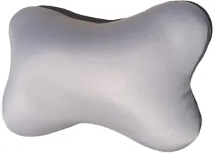 SQUISHY DELUXE Microbead Bone Shaped Comfy Lumbar Pillow, 12 X 9 inches (Grey)