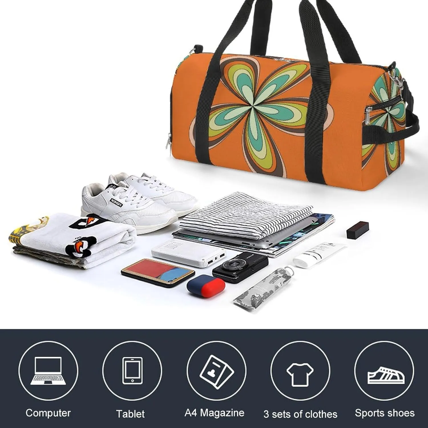 St Patrick Clover Green Fitness Bag with Large Capacity Backpack And Waterproof Bag