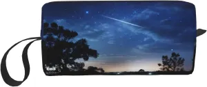 Starry Sky Meteor Stars print Large Capacity Travel Makeup Case Organizer Makeup Bag Portable Cosmetic Bag For Women