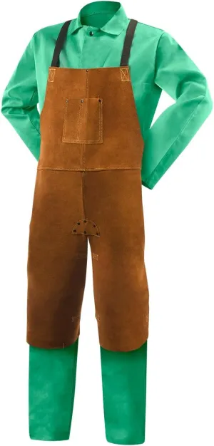 Steiner 92170 Bib Apron, Split Leg, Weld-Rite Premium Brown Split Cowhide, 24-Inch x 36-Inch