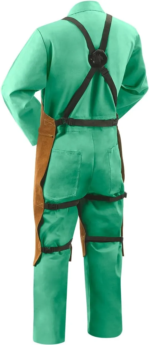 Steiner 92170 Bib Apron, Split Leg, Weld-Rite Premium Brown Split Cowhide, 24-Inch x 36-Inch