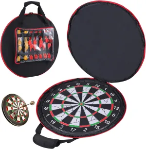 Storage Bag for Dart Boards Set, Dartboard Cover Waterproof Protective Dart Board Carrying Case for Dartboard, Dart Tips, Dart Shafts, and Other Accessories, Case Only
