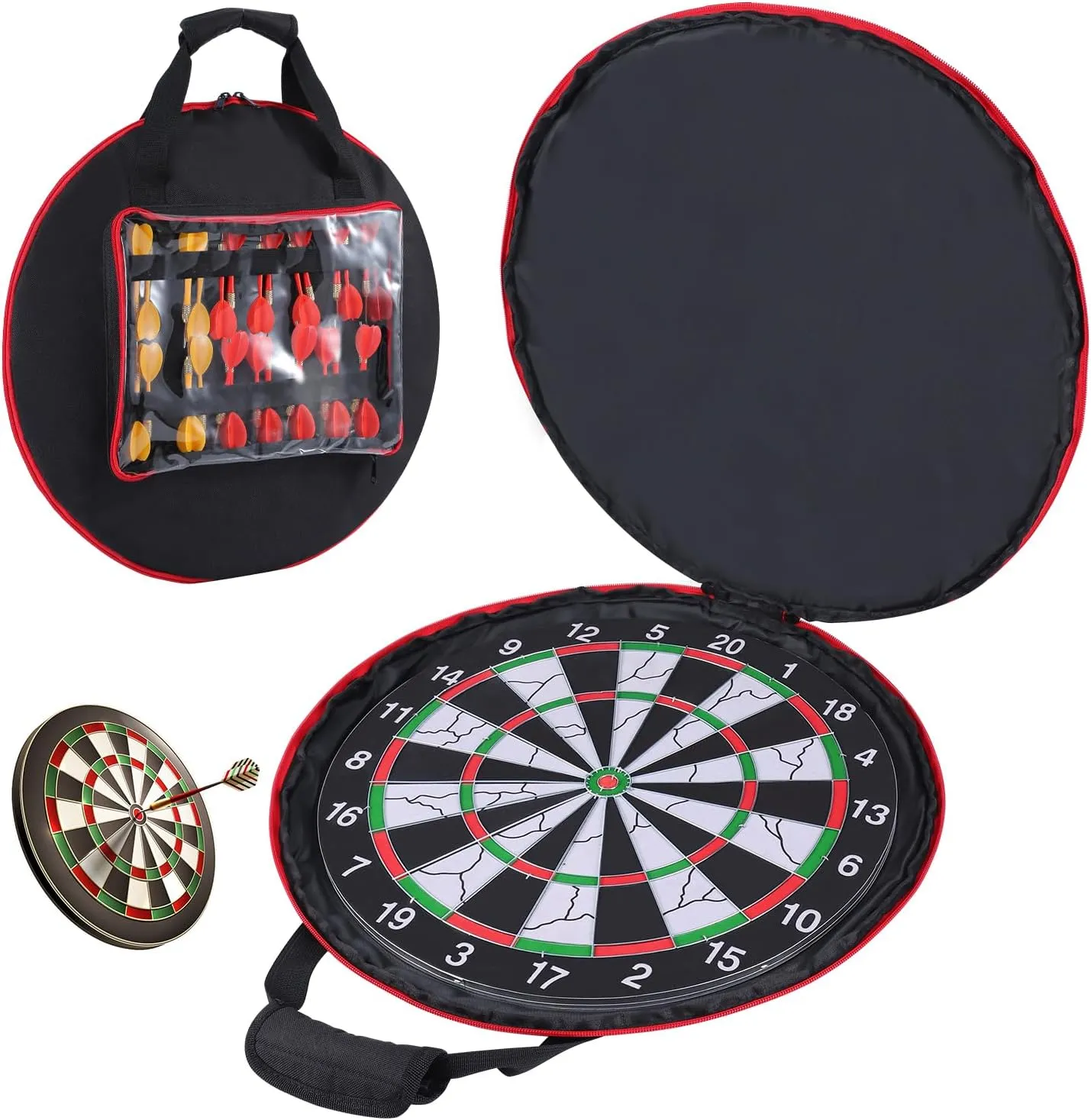 Storage Bag for Dart Boards Set, Dartboard Cover Waterproof Protective Dart Board Carrying Case for Dartboard, Dart Tips, Dart Shafts, and Other Accessories, Case Only