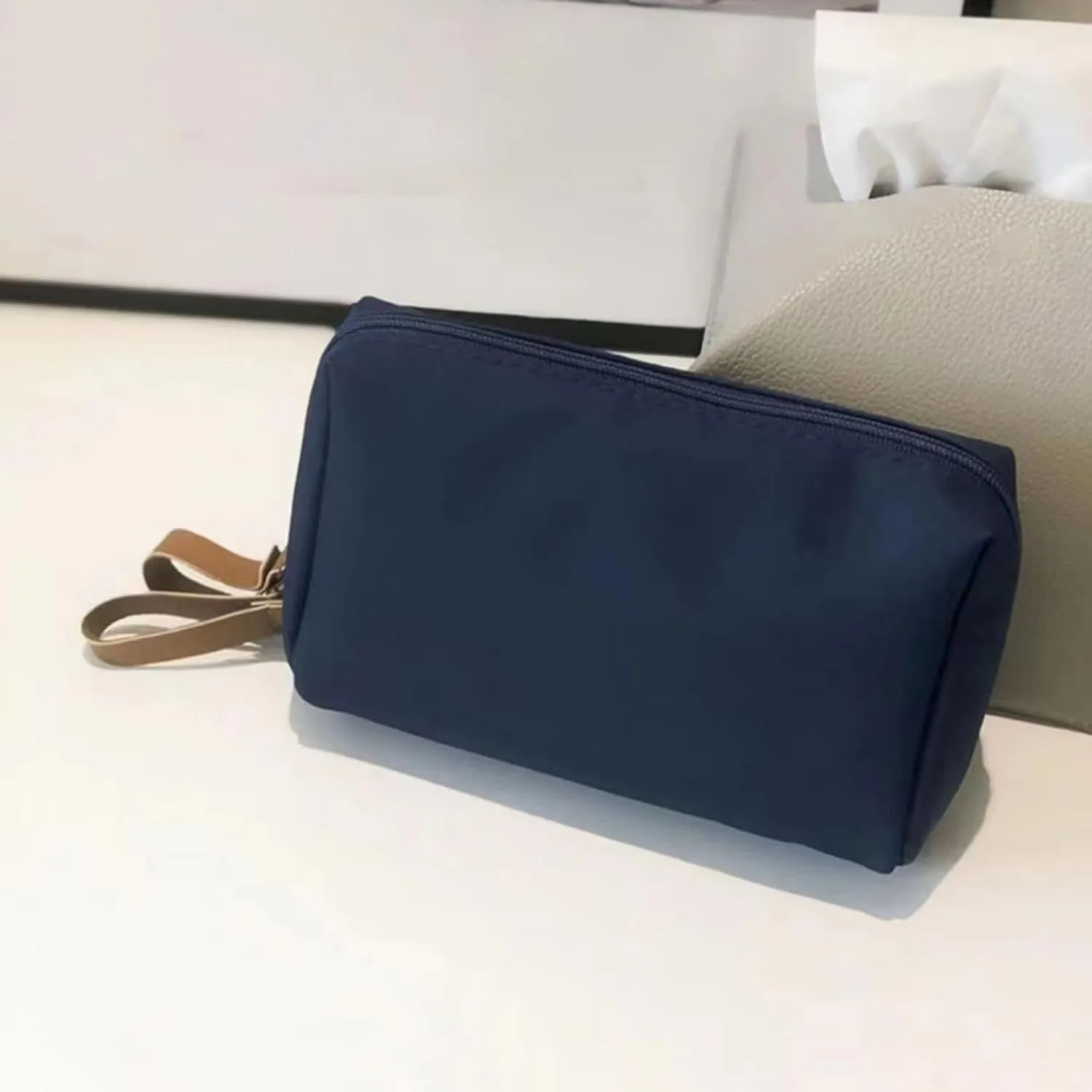 Strealinem Streamline Travel Makeup Pouch for Women, Convergei Converge Make up Bag Pouch, Multifunctional Small Cosmetic Makeup Bag with Compartments for Purse (Pink Blue)