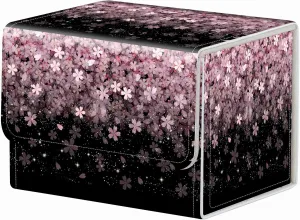 Strong Magnet Card Case Deck Box Mtg Card Box Playing Card Box Magic Deck Box Tcg Up to 200 Cards Creative Pattern Trading Card Storage Box for Collectible Card Games, Pink Cherry Blossom