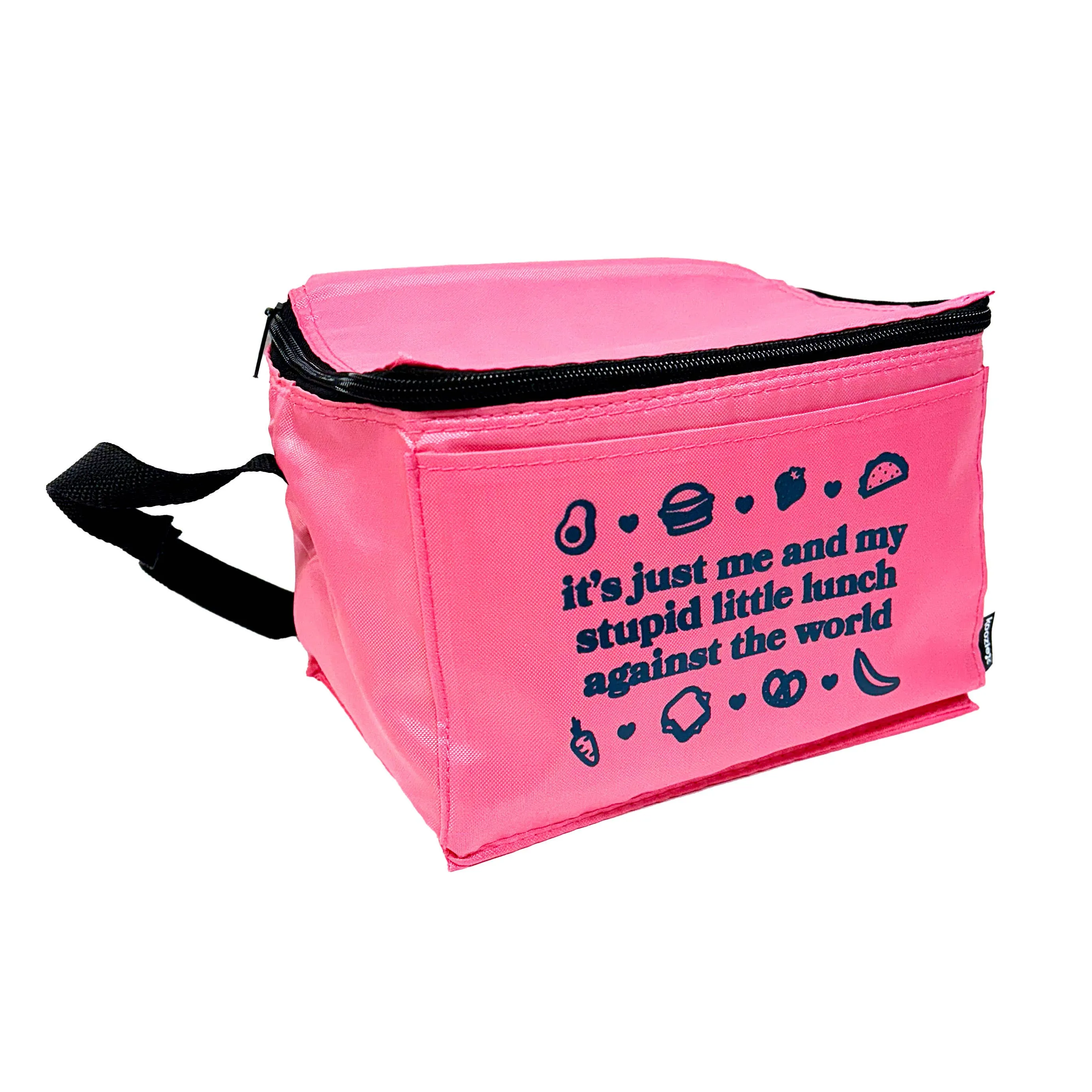 Stupid Little Lunch Against The World Pink Cooler Bag
